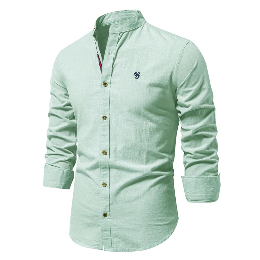 Sebastian | Men's Formal Wear Button-Up Shirt with Stand Collar