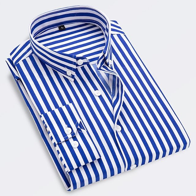 Clifford | Men's Summer Striped Shirt with Button-Down Collar