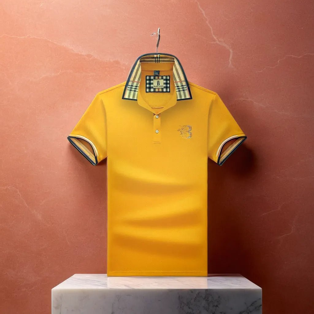 Chance | Men's Elegant Polo Shirt with Check Collar