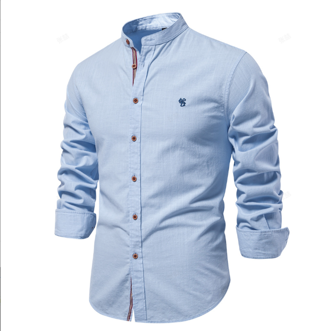 Sebastian | Men's Formal Wear Button-Up Shirt with Stand Collar