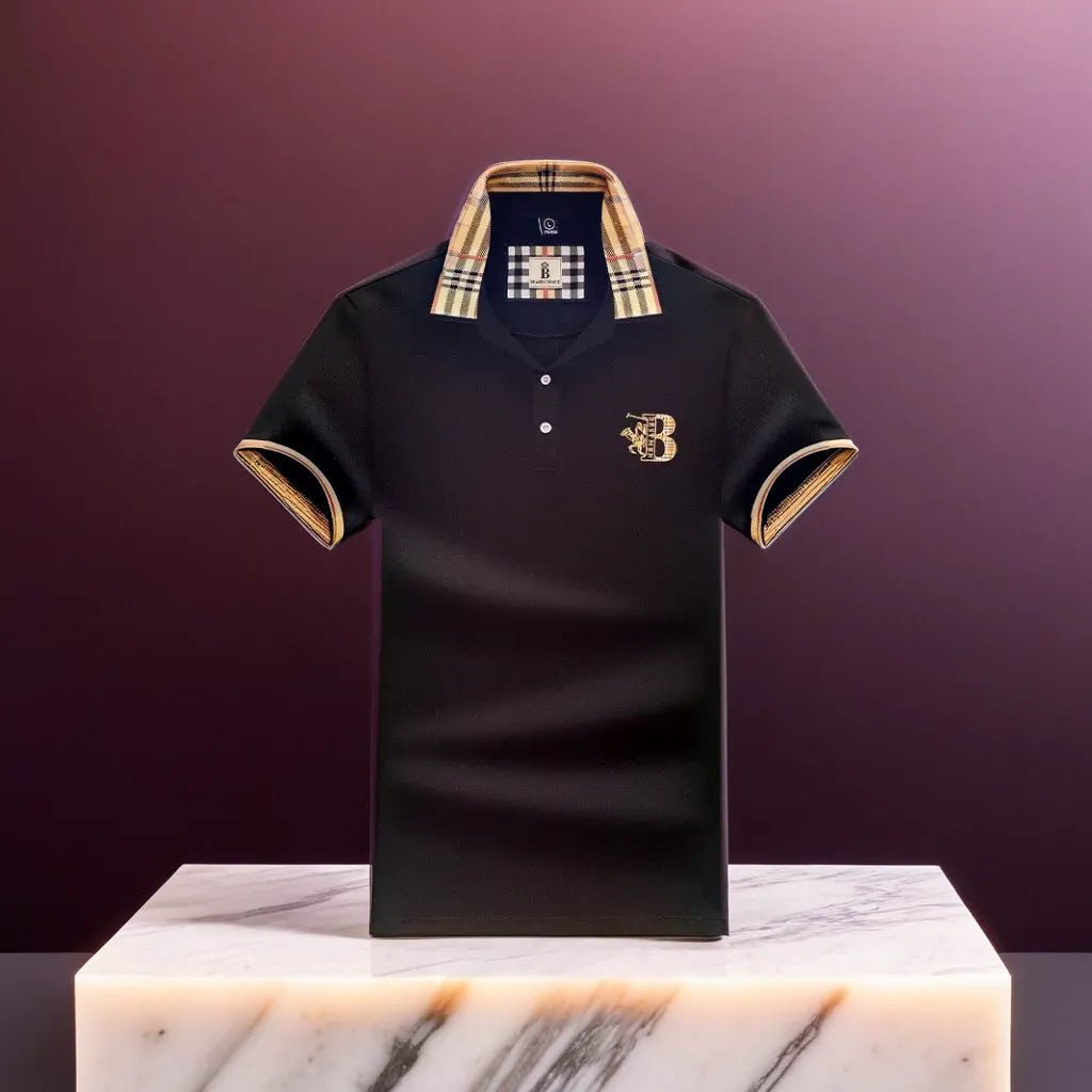 Chance | Men's Elegant Polo Shirt with Check Collar
