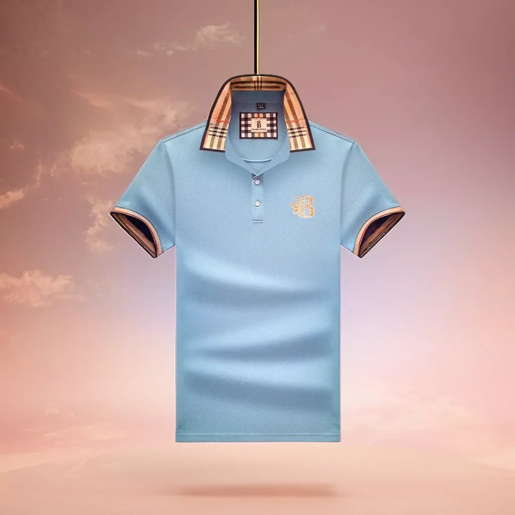 Chance | Men's Elegant Polo Shirt with Check Collar