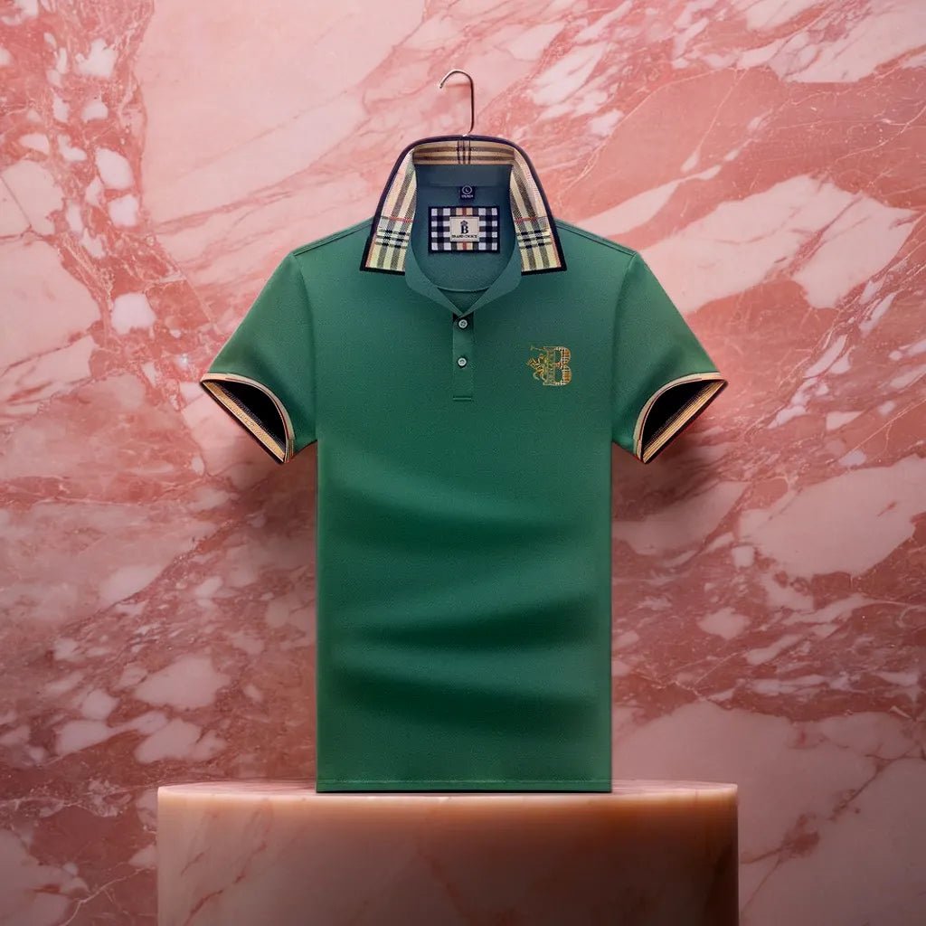 Chance | Men's Elegant Polo Shirt with Check Collar