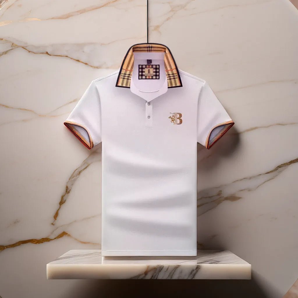 Chance | Men's Elegant Polo Shirt with Check Collar