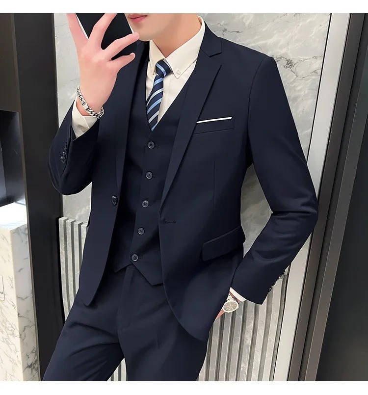 Hugo | Men’s Formal Three Piece Suit with Notch Lapel