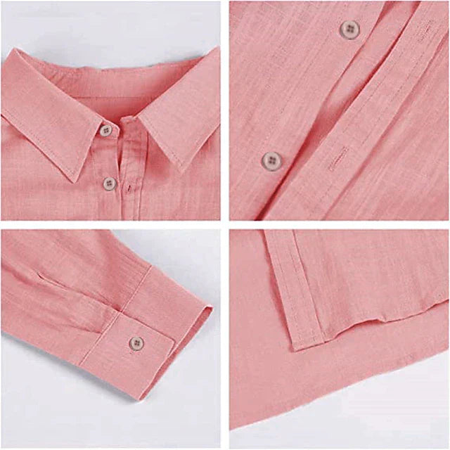 Levi | Men’s Classic Button-Up Linen Shirt with Button Front
