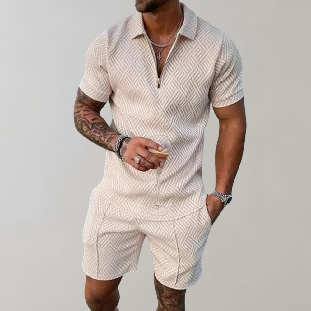 Maxwell | Men's Casual Two-Piece Polo with Matching Shorts