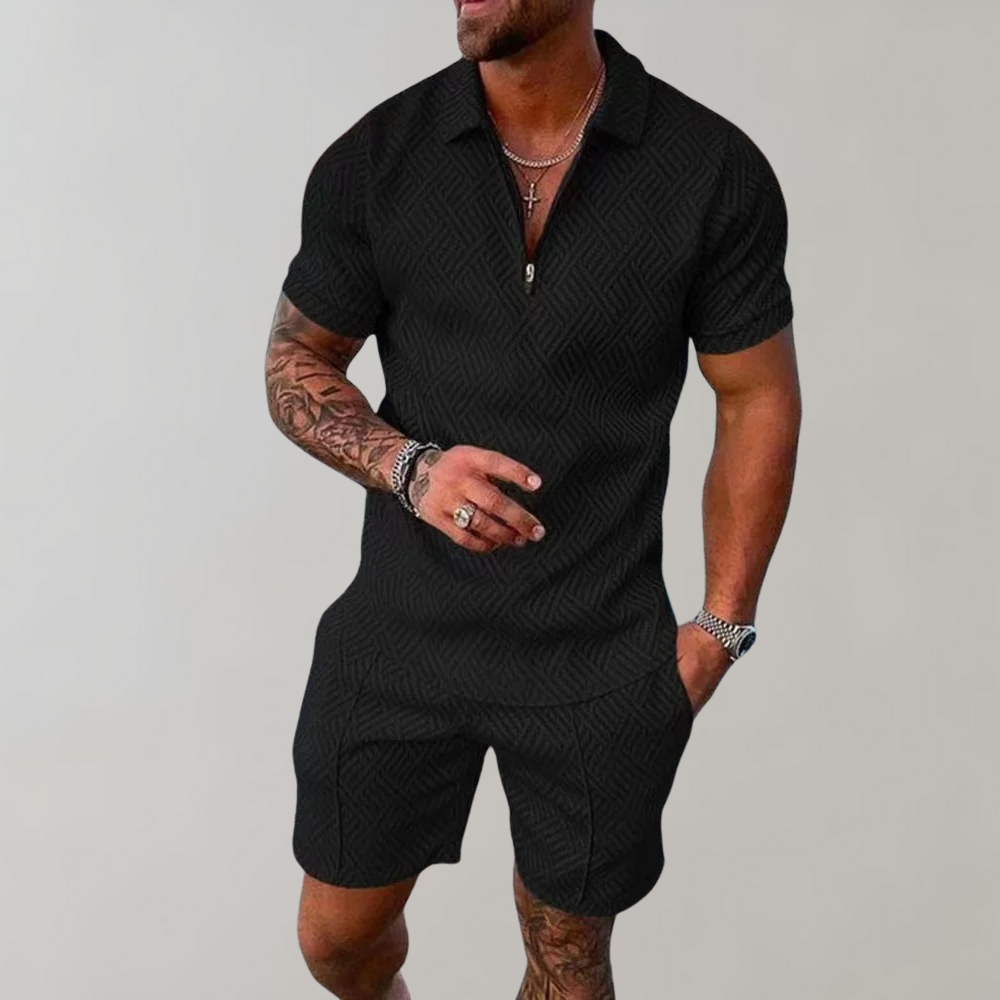 Maxwell | Men's Casual Two-Piece Polo with Matching Shorts