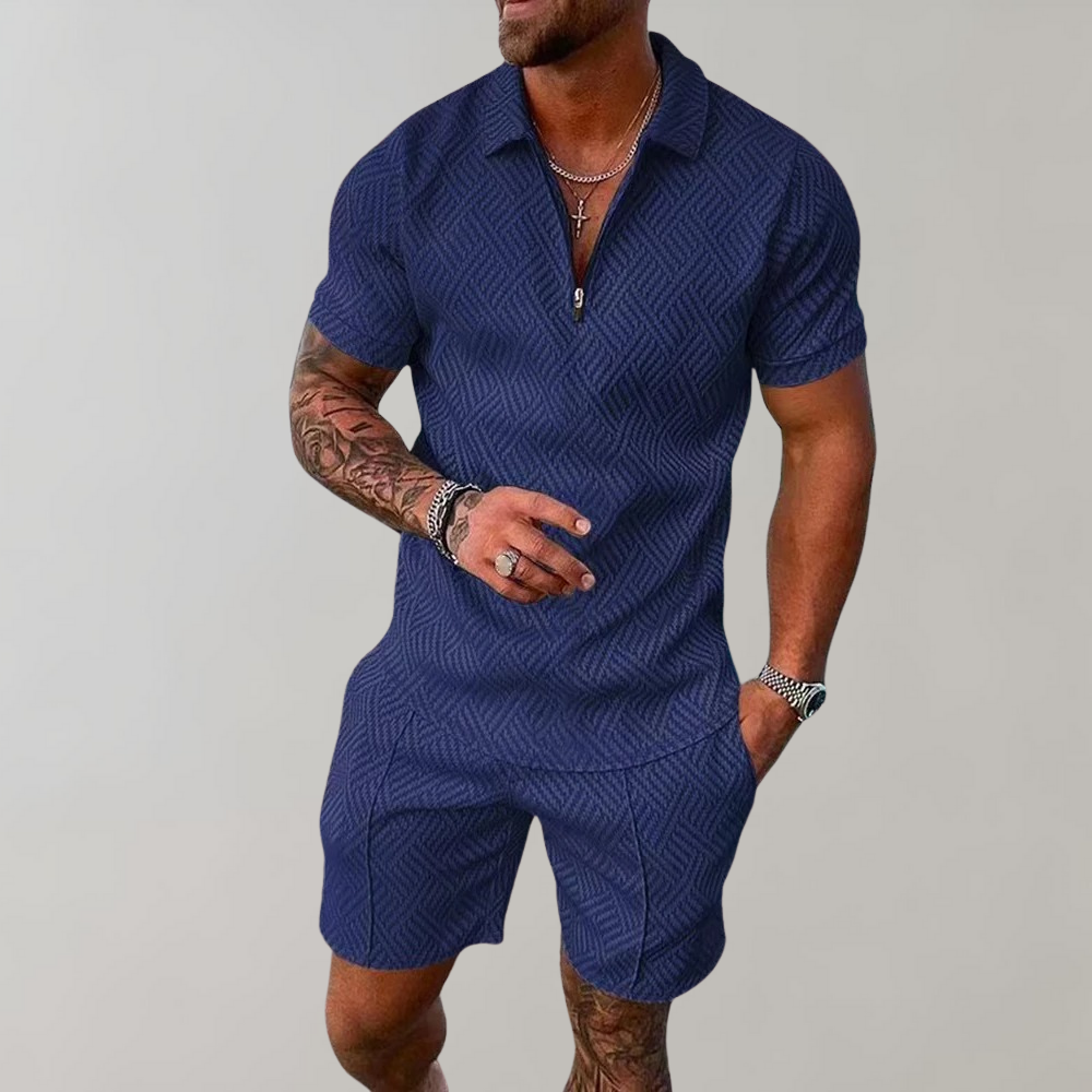 Maxwell | Men's Casual Two-Piece Polo with Matching Shorts