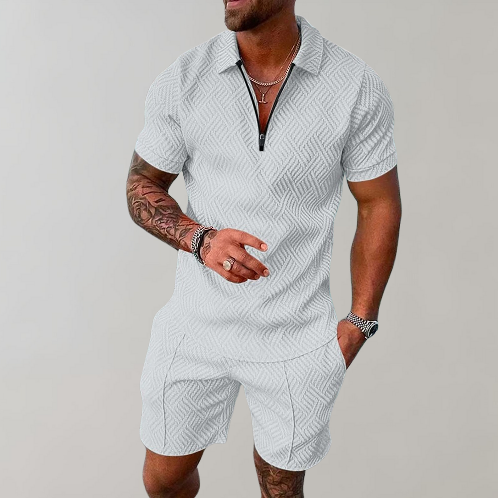 Maxwell | Men's Casual Two-Piece Polo with Matching Shorts