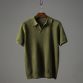 Collin | Men's Classic Textured Short Sleeve Classic Polo Shirt with Collar