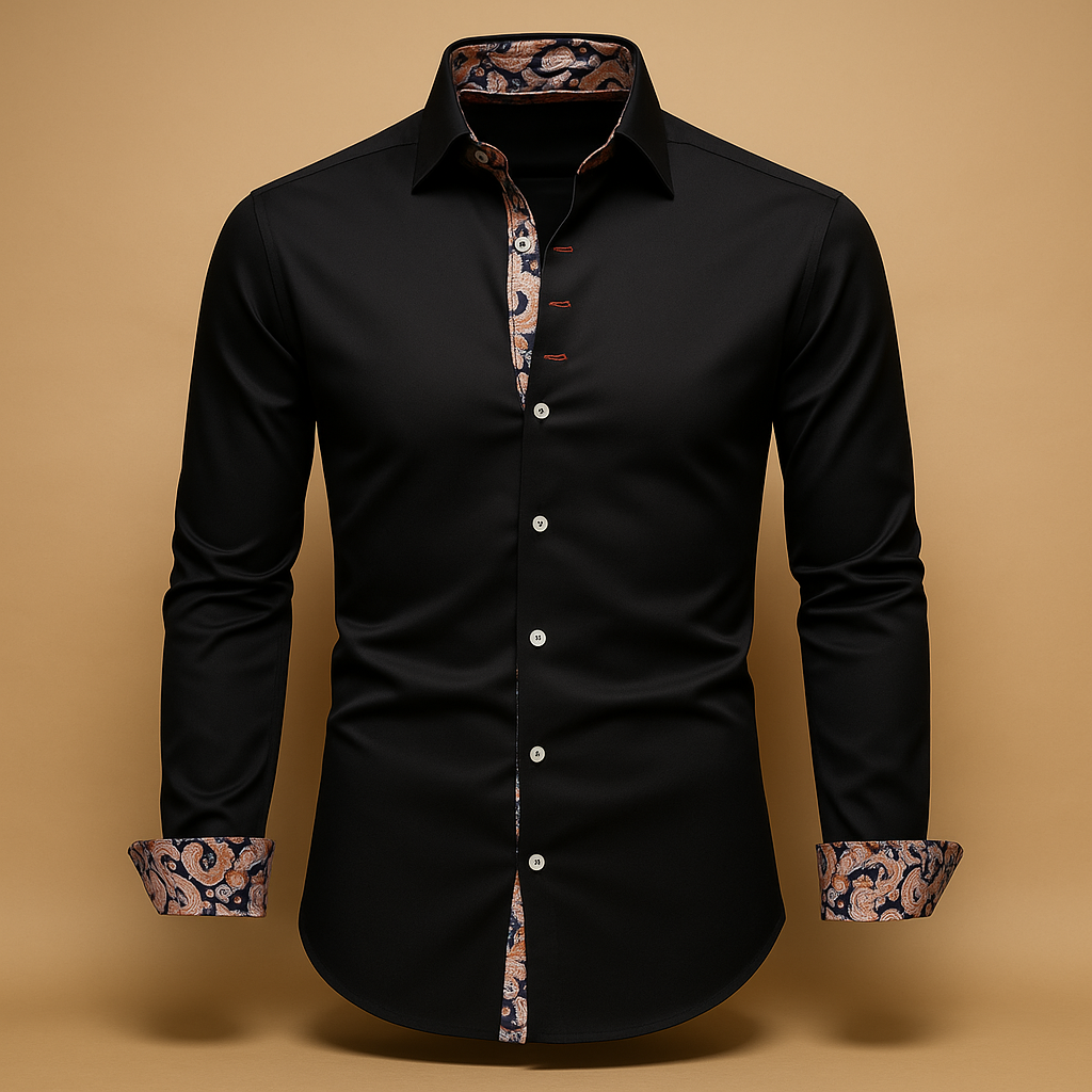 Luka | Men's Formal Wear Button-Up Shirt with Contrast Cuffs