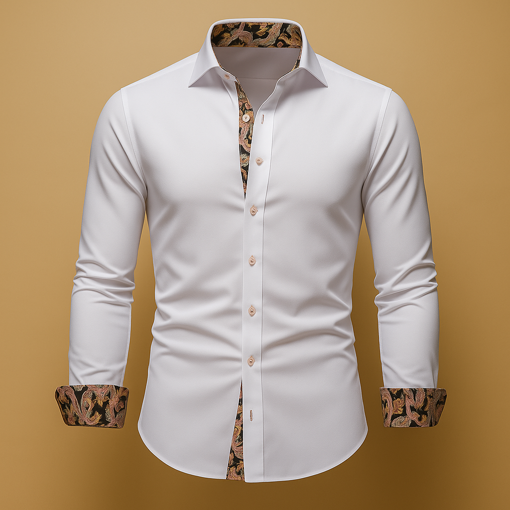 Luka | Men's Formal Wear Button-Up Shirt with Contrast Cuffs