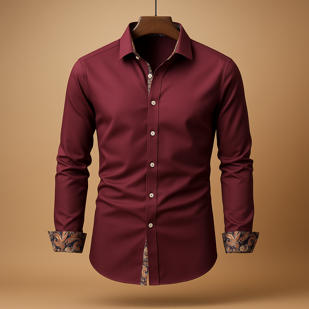 Luka | Men's Formal Wear Button-Up Shirt with Contrast Cuffs